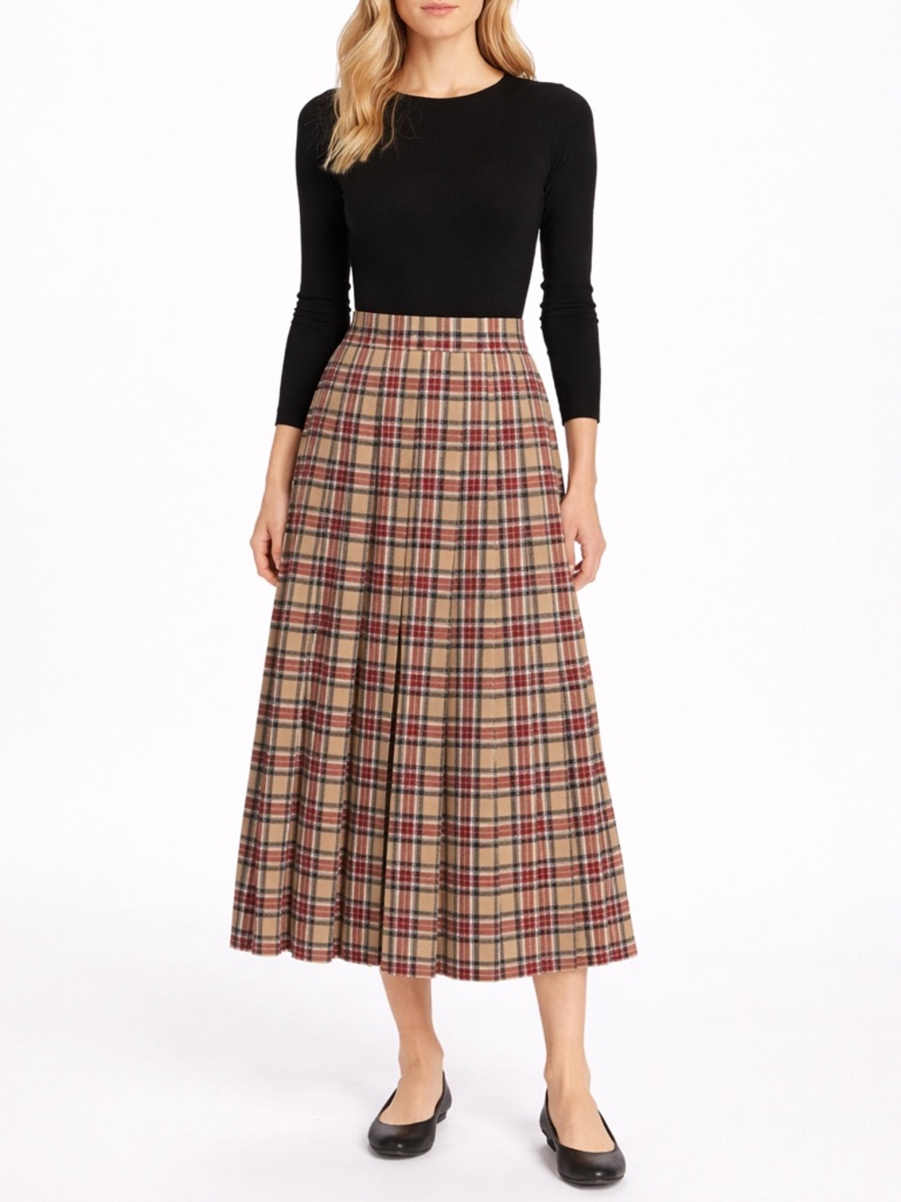 Vintage Pendleton Wool Pleated Skirt Womens 8 Plaid Preppy Academia Western Boho